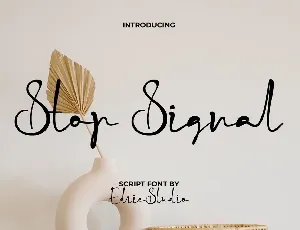 Stop Signal Demo font