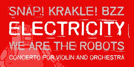 Skriik! Electro-mechanical machine font