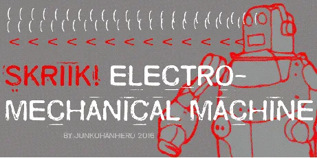 Skriik! Electro-mechanical machine font