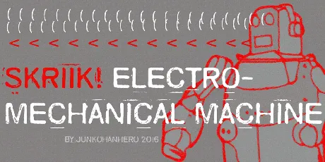 Skriik! Electro-mechanical machine font