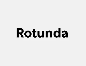 Rotunda Family font