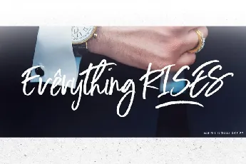 Everything RISES – Script font