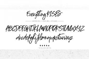 Everything RISES – Script font