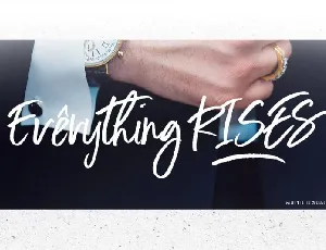 Everything RISES – Script font