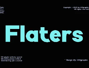 Flaters font