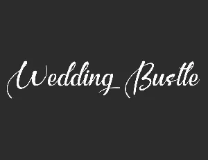 Wedding Bustle Demo font