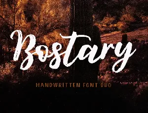 Bostary Brush font