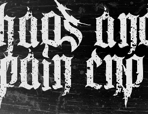 Chaos and Pain CnP font
