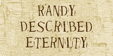 Randy Described Eternity font