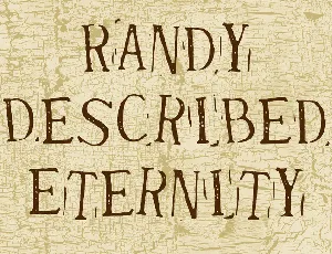 Randy Described Eternity font