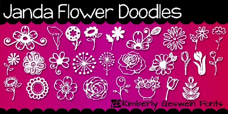 Janda Flower Doodles font