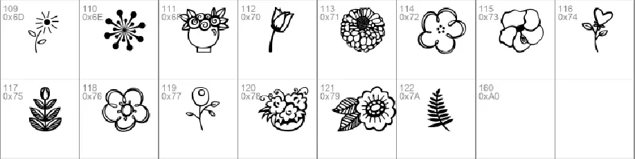 Janda Flower Doodles font