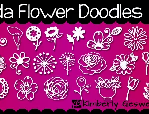 Janda Flower Doodles font