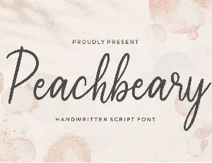 Peachbeary font