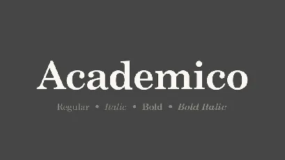 Academico Serif Family font