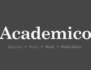 Academico Serif Family font