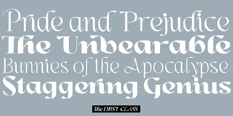 First Class Demo font