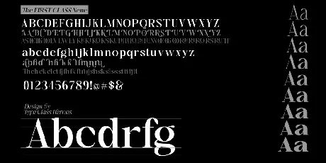 First Class Demo font