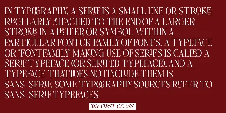 First Class Demo font