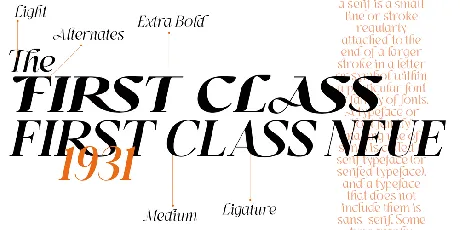 First Class Demo font