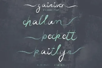 Zainiver Demo font