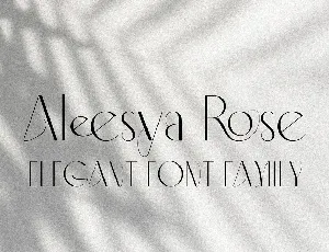 Aleesya Rose font
