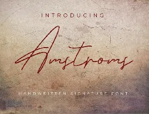 Amstroms font