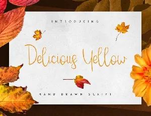 Delicious yellow Script font