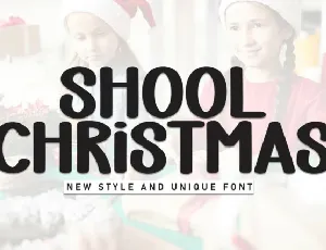 School Christmas Display font