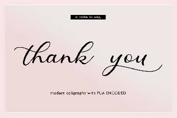 Thank You font