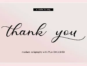 Thank You font