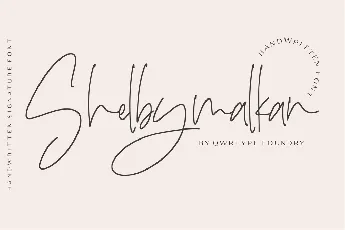 Shelbymalkan font