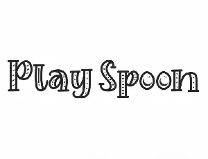 Play Spoon font