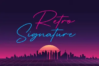 Retro Signature font