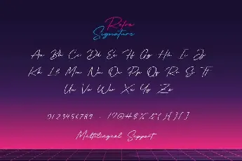 Retro Signature font