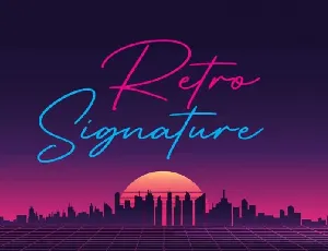 Retro Signature font