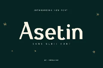 Asetin font