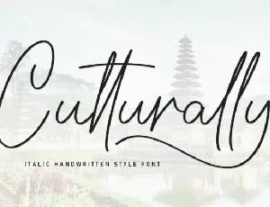 Culturally Script font