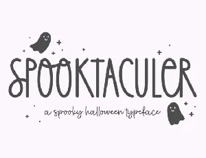 Spooktaculer Display font