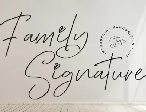 Family Signature Script font