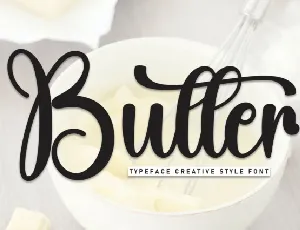 Butter Calligraphy Typeface font