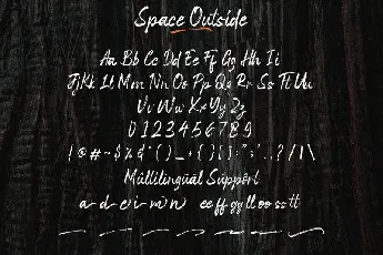 Space Outside Brush font