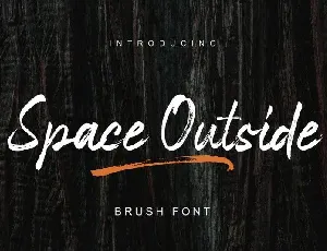 Space Outside Brush font