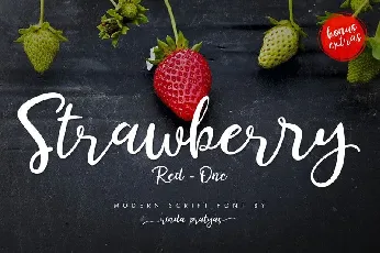 Strawberry Red One Script font