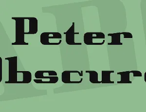 Peter Obscure font