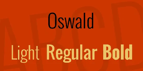 Oswald font