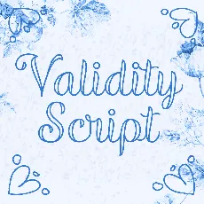 Validity Script font