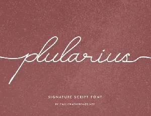 Plularius Signature Script font