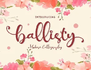 Ballisty Script font