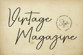 Vintage Magazine Script font